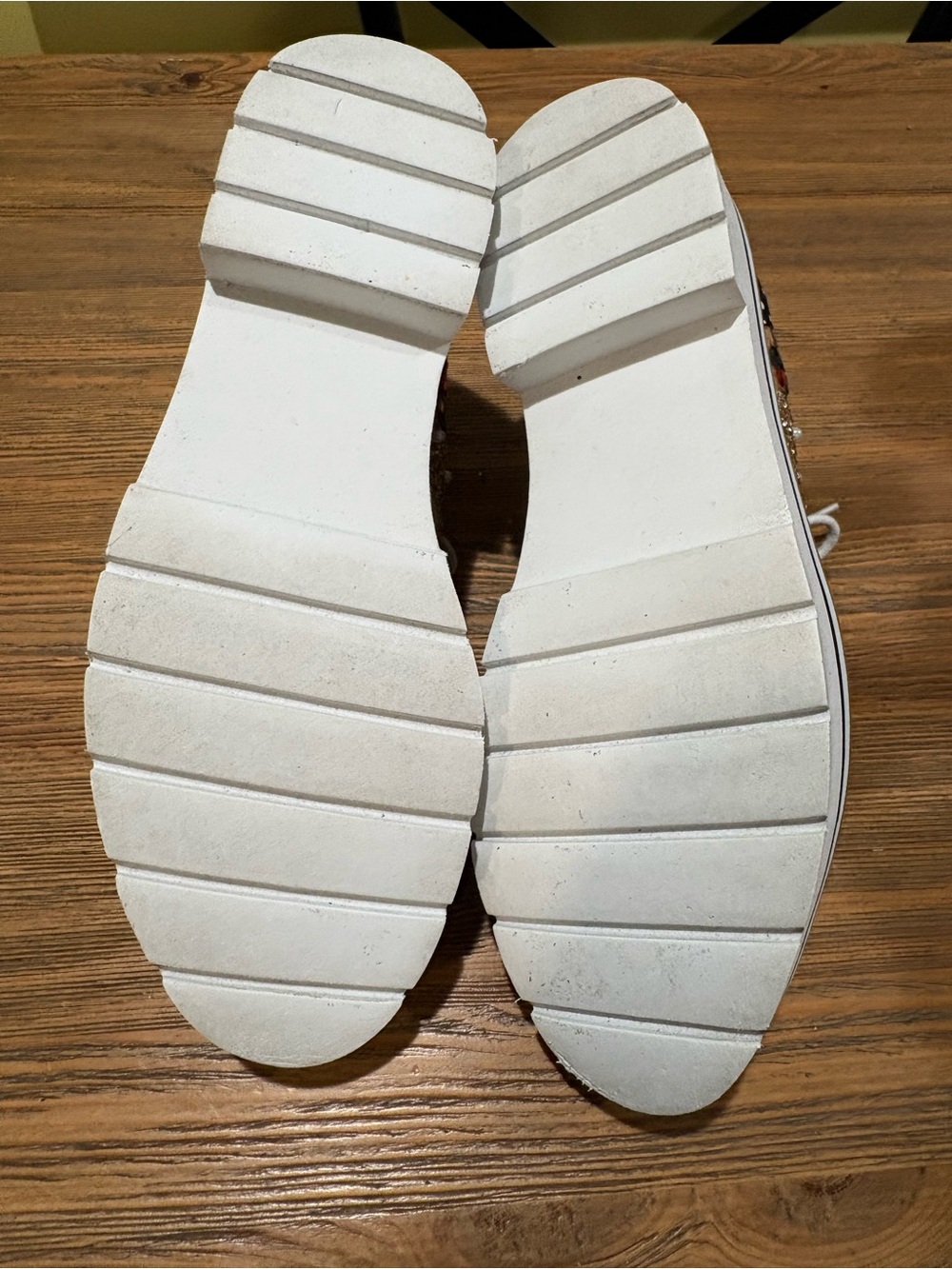 Betsey Johnson Pixxy Soarkl beige Platform see Leather-Look Shoe Interior Label - Picture 7 of 14